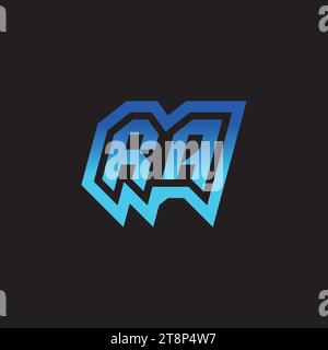 RA initial inspiration logo design esport and gaming clan ideas Stock Vector