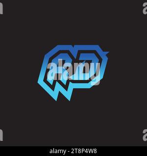 RD initial inspiration logo design esport and gaming clan ideas Stock Vector
