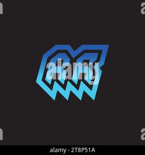 RR initial inspiration logo design esport and gaming clan ideas Stock Vector