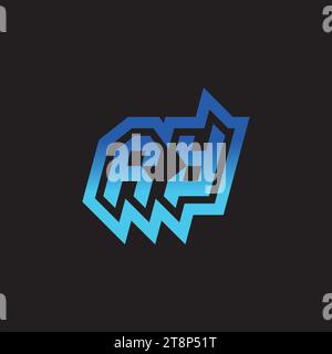 RY initial inspiration logo design esport and gaming clan ideas Stock Vector