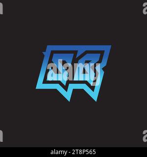 SB initial inspiration logo design esport and gaming clan ideas Stock Vector