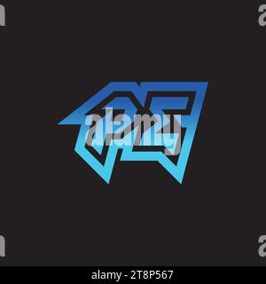 PE initial inspiration logo design esport and gaming clan ideas Stock Vector
