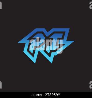 PI initial inspiration logo design esport and gaming clan ideas Stock Vector