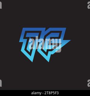 TC initial inspiration logo design esport and gaming clan ideas Stock Vector