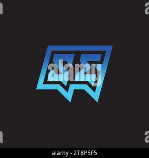 SE initial inspiration logo design esport and gaming clan ideas Stock Vector