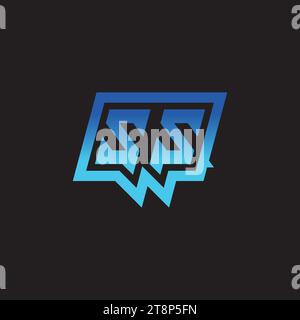 SS initial inspiration logo design esport and gaming clan ideas Stock Vector