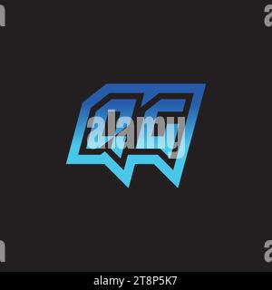 QG initial inspiration logo design esport and gaming clan ideas Stock Vector