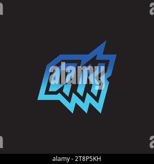 QK initial inspiration logo design esport and gaming clan ideas Stock Vector