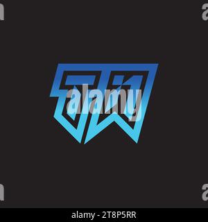 TN initial inspiration logo design esport and gaming clan ideas Stock Vector