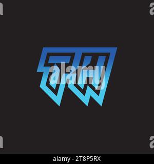 TH initial inspiration logo design esport and gaming clan ideas Stock Vector