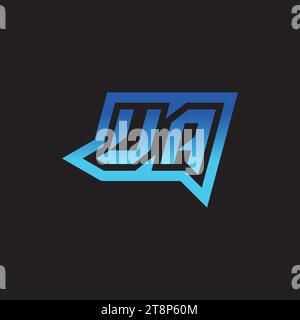 UA initial inspiration logo design esport and gaming clan ideas Stock Vector