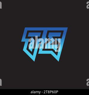 TE initial inspiration logo design esport and gaming clan ideas Stock Vector