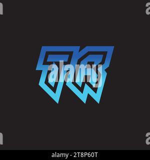 TR initial inspiration logo design esport and gaming clan ideas Stock Vector