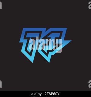 TI initial inspiration logo design esport and gaming clan ideas Stock Vector