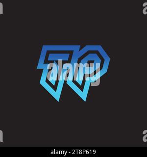 TP initial inspiration logo design esport and gaming clan ideas Stock Vector