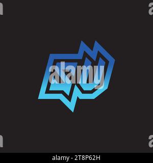 SV initial inspiration logo design esport and gaming clan ideas Stock Vector