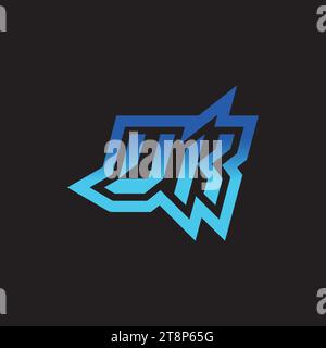 UK initial inspiration logo design esport and gaming clan ideas Stock Vector