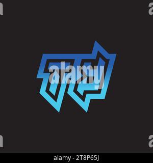 TY initial inspiration logo design esport and gaming clan ideas Stock Vector