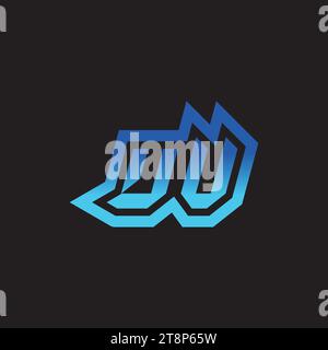 UV initial inspiration logo design esport and gaming clan ideas Stock Vector