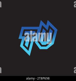 TV initial inspiration logo design esport and gaming clan ideas Stock Vector
