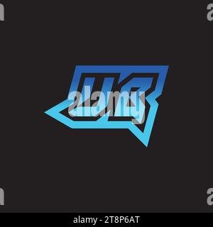 UB initial inspiration logo design esport and gaming clan ideas Stock Vector