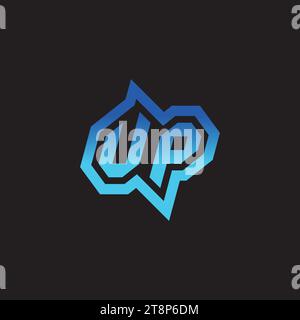 VP initial inspiration logo design esport and gaming clan ideas Stock Vector