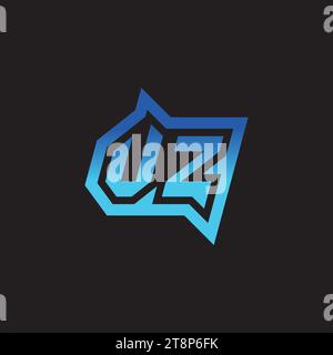 VZ initial inspiration logo design esport and gaming clan ideas Stock Vector