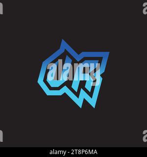 VR initial inspiration logo design esport and gaming clan ideas Stock Vector