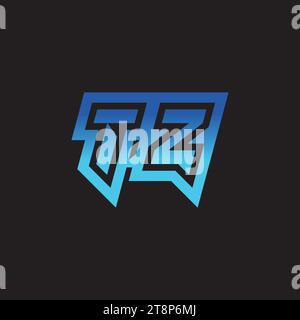 TZ initial inspiration logo design esport and gaming clan ideas Stock Vector