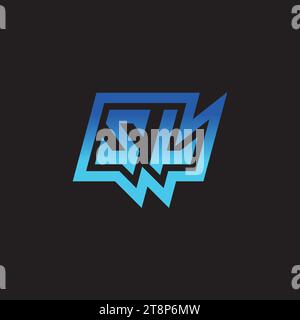 SL initial inspiration logo design esport and gaming clan ideas Stock Vector
