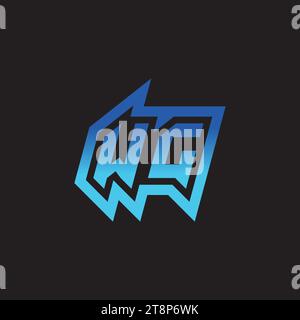 WG initial inspiration logo design esport and gaming clan ideas Stock Vector