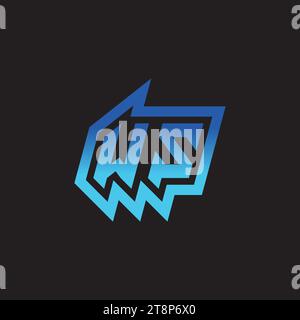WS initial inspiration logo design esport and gaming clan ideas Stock Vector