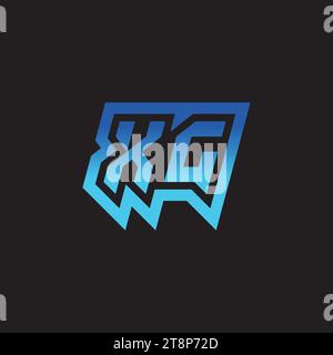 XG initial inspiration logo design esport and gaming clan ideas Stock Vector