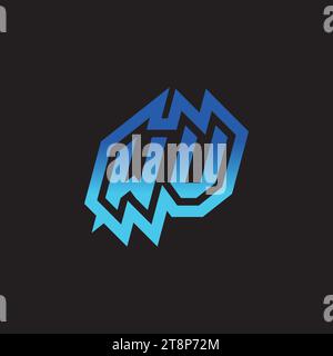WV initial inspiration logo design esport and gaming clan ideas Stock Vector