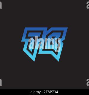 TB initial inspiration logo design esport and gaming clan ideas Stock Vector