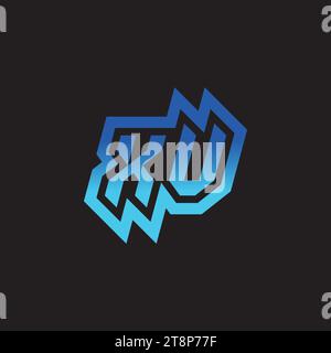 XV initial inspiration logo design esport and gaming clan ideas Stock Vector