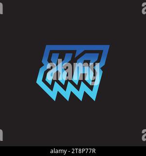 XR initial inspiration logo design esport and gaming clan ideas Stock Vector