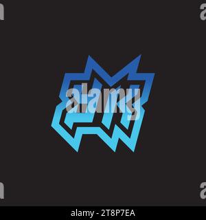 YK initial inspiration logo design esport and gaming clan ideas Stock Vector