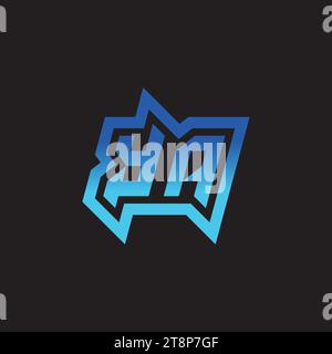 YA initial inspiration logo design esport and gaming clan ideas Stock Vector