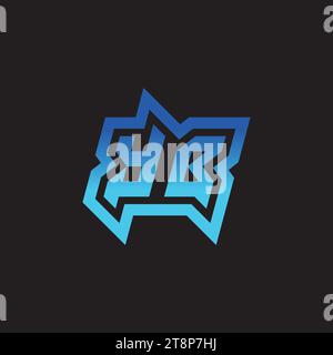 YB initial inspiration logo design esport and gaming clan ideas Stock Vector
