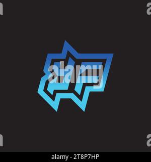 YF initial inspiration logo design esport and gaming clan ideas Stock Vector