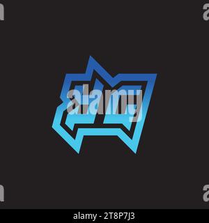 YG initial inspiration logo design esport and gaming clan ideas Stock Vector