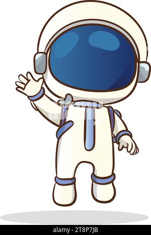 space and astronaut cartoon vector Stock Vector