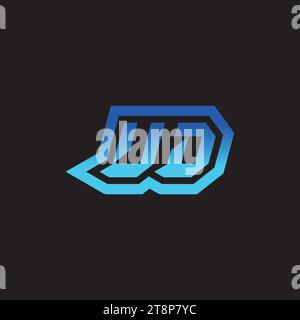 UD initial inspiration logo design esport and gaming clan ideas Stock Vector
