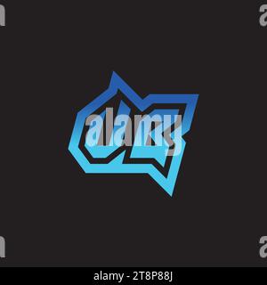 VB initial inspiration logo design esport and gaming clan ideas Stock Vector
