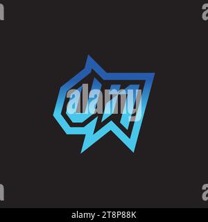 VN initial inspiration logo design esport and gaming clan ideas Stock Vector