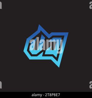 VJ initial inspiration logo design esport and gaming clan ideas Stock Vector