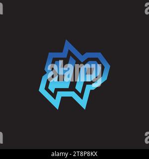 YP initial inspiration logo design esport and gaming clan ideas Stock Vector