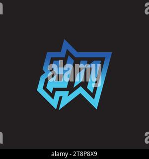 YN initial inspiration logo design esport and gaming clan ideas Stock Vector