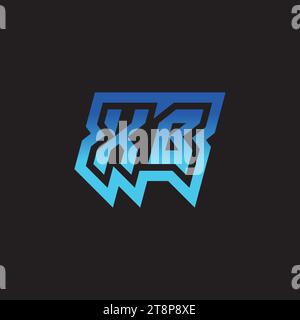 XB initial inspiration logo design esport and gaming clan ideas Stock Vector